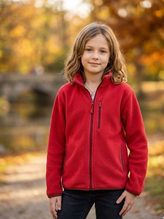 Uniqlo Other - UNIQLO Fleece Full-Zip Jacket in Vibrant Red